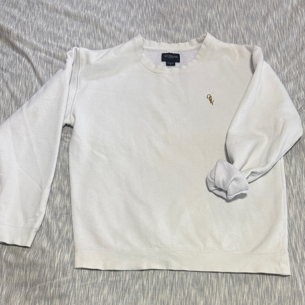 Obey Ivory Sweatshirt with Gold Accent